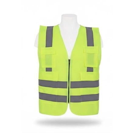 executive vest, hi vis vest with pockets, construction vest, industrial workwear, reflective vest